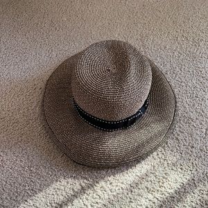 Sun ‘N’ Sand Women’s Ribbon Bow Band Brin Straw Hat